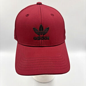 Adidas Originals Trefoil Logo Snapback Hat Red Mesh Cap One Size